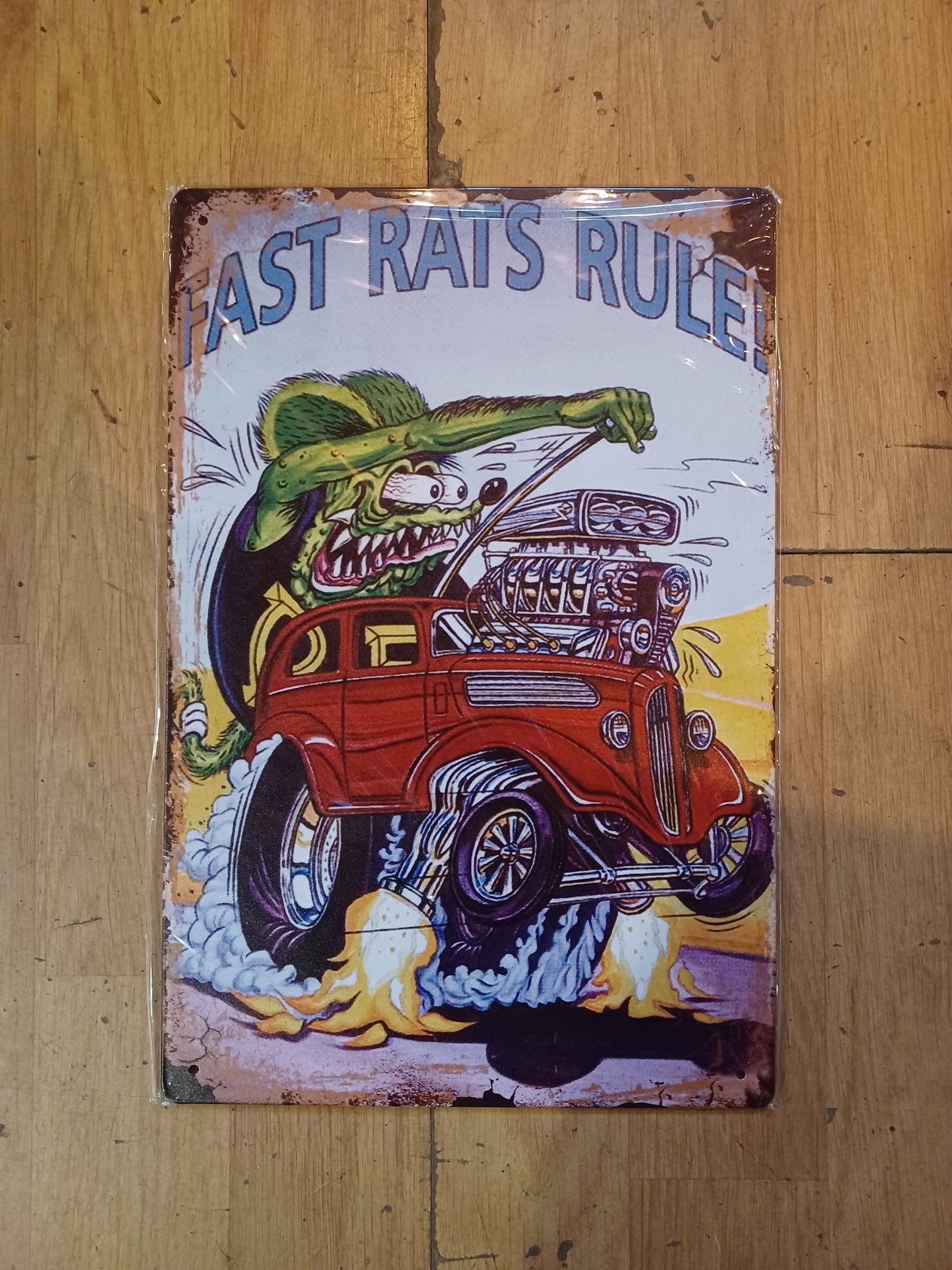 Rat Metal Wall Sign