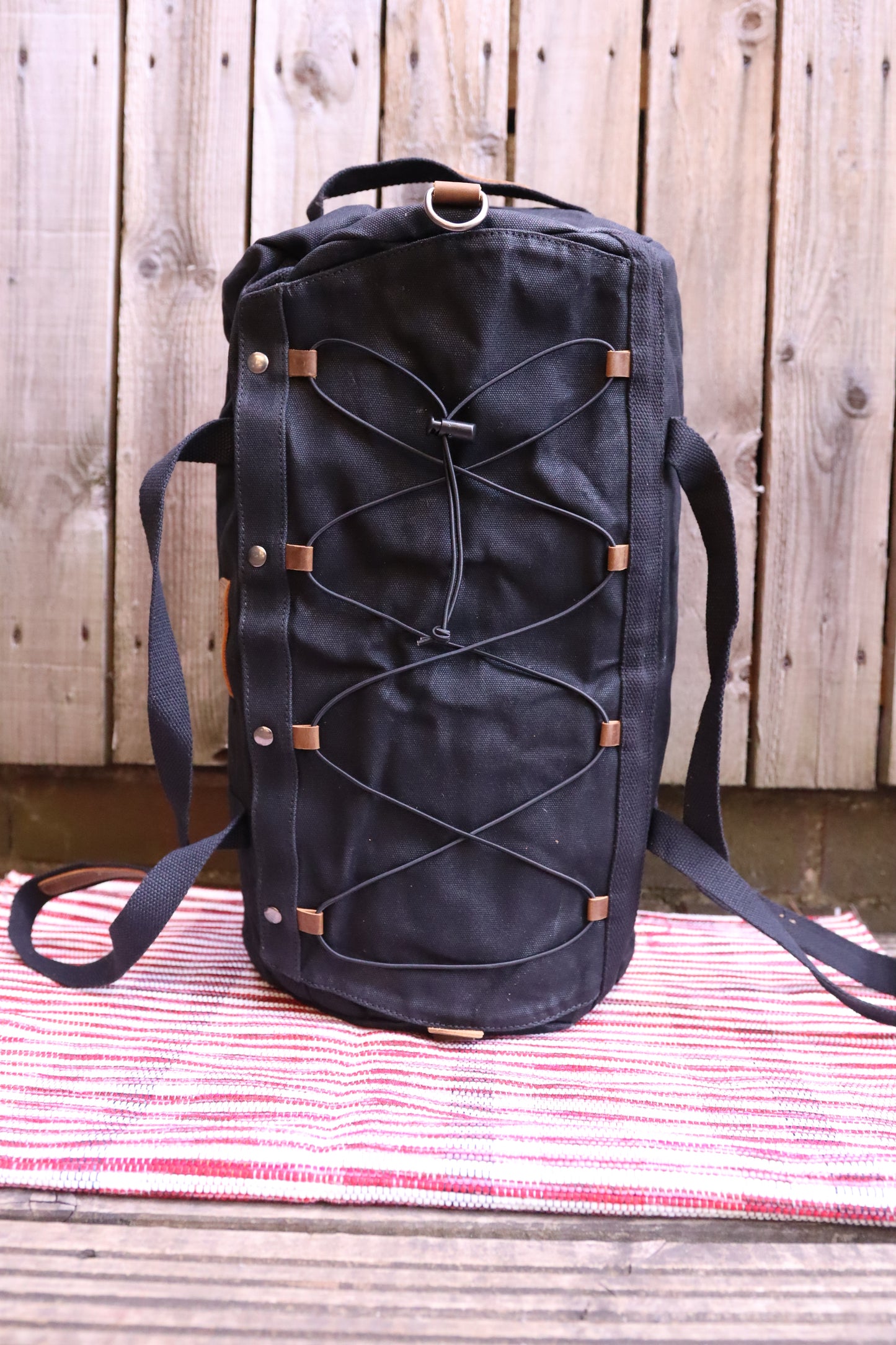 Heavy duty Waxed Canvas Sissy Bar Bag