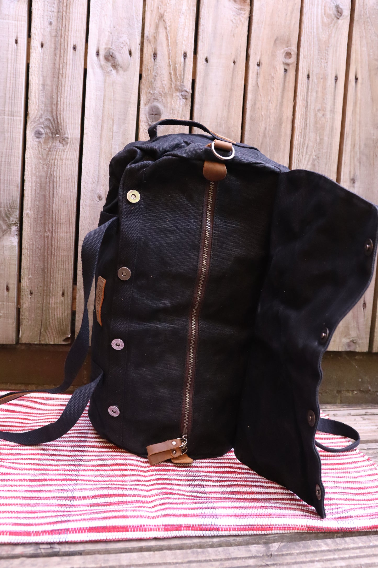 Heavy duty Waxed Canvas Sissy Bar Bag