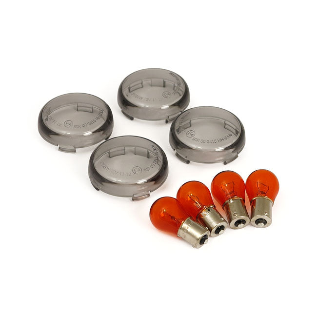 MCS BULLET TURN SIGNAL LENS KIT, SMOKE