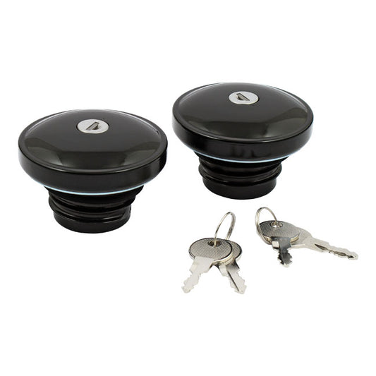 MCS Gas cap set with lock, black