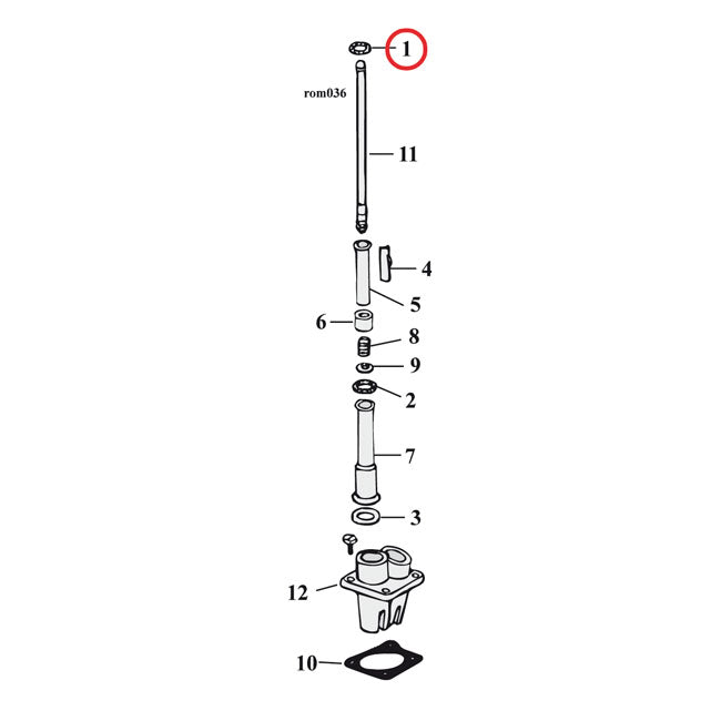 JAMES, O-RING ROCKER/PUSHROD/KICKSTART SHAFT/OIL DEFL. PLATE