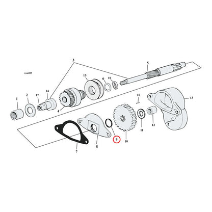 JAMES, O-RING ROCKER/PUSHROD/KICKSTART SHAFT/OIL DEFL. PLATE