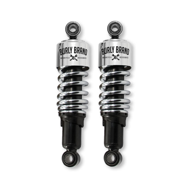 BURLY, SLAMMER 10.5" LOWERING SHOCKS. CHROME 04-21XL