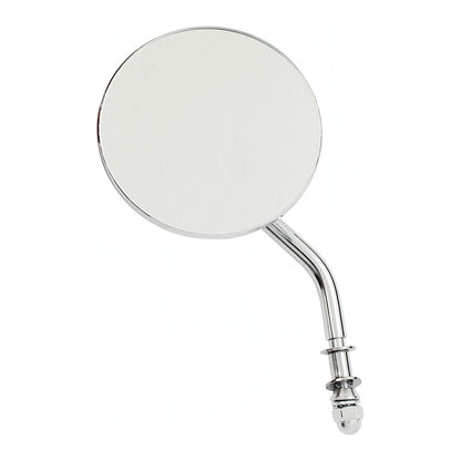 MCS STEEL 3" ROUND MIRROR. CHROME, SHORT STEM