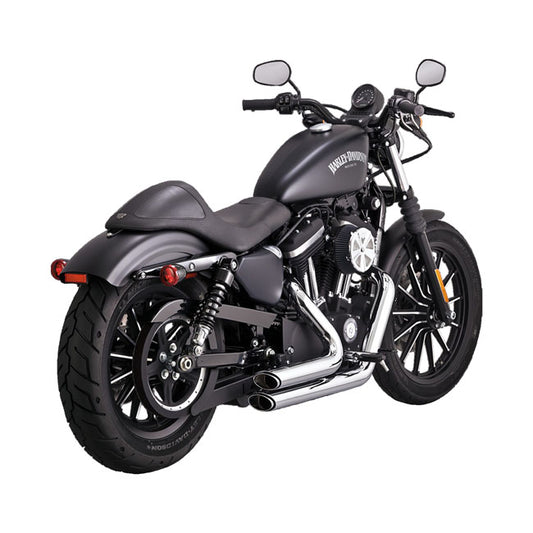 VANCE & HINES, SHORTSHOTS STAGGERED PCX EXHAUST. CHROME 14-22 XL Sportster (NU)