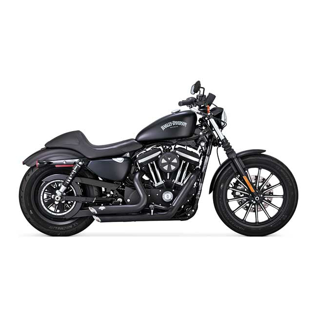 VANCE & HINES, 2-1/2" SHORTSHOTS STAGGERED EXH. BLACK 14-22XL