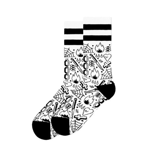 American Socks Mid high Broken Chain socks