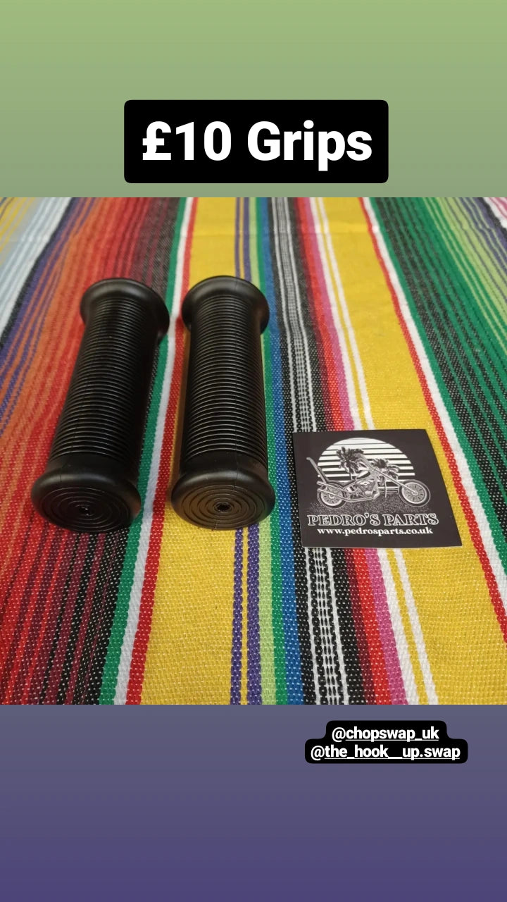 Ribbed Grips 1" Black