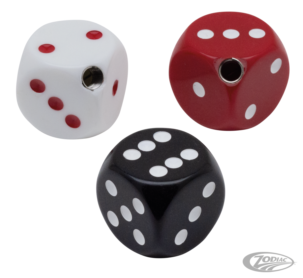 Dice shifter knob black with white dots