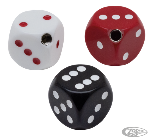 Dice shifter knob black with white dots