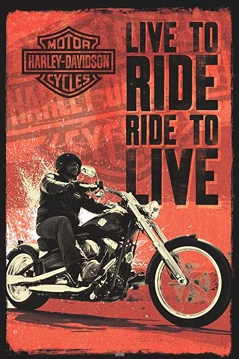 Harley Davidson Live To Ride Metal Sign