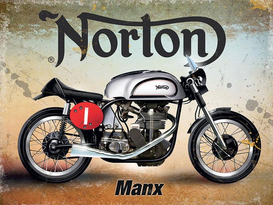 Norton Manx Metal Sign