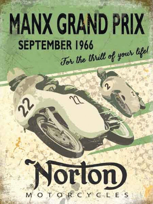 Manx Grand Prix Metal Sign