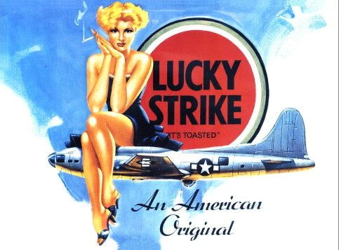 Lucky Strike Metal Sign