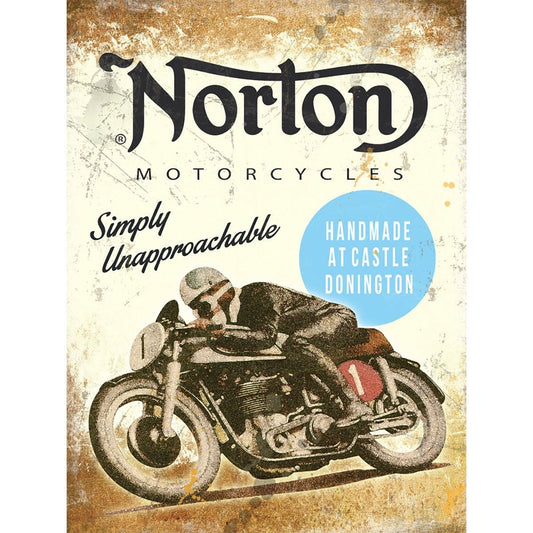 Norton Simply Unapproachable Metal Sign